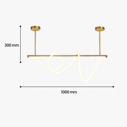 Suspension design moderne tube lumineux flexible pour espace contemporain — LZ4X9Q2