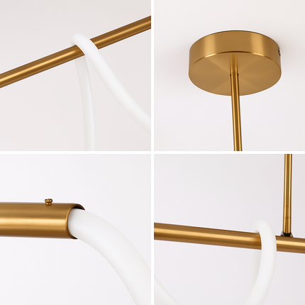 Suspension design moderne tube lumineux flexible pour espace contemporain — LZ4X9Q2