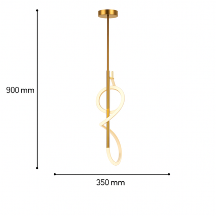 Suspension design moderne tube lumineux flexible pour espace contemporain — LZ4X9Q2