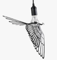 Suspension moderne en acier inoxydable motif oiseau paix et amour — LZ4X9P