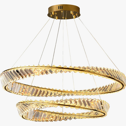 Suspension moderne en aluminium avec cristaux LED — LZ4X9T