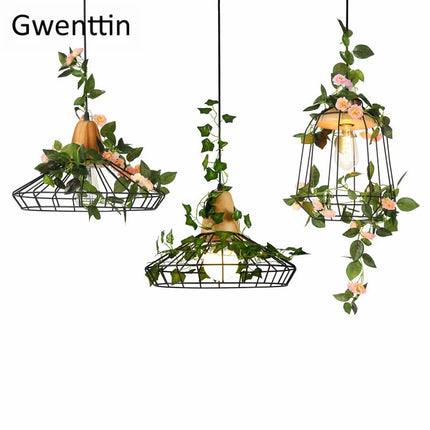 Suspension en bois avec éclairage LED pour plantes — LZ4XJ9