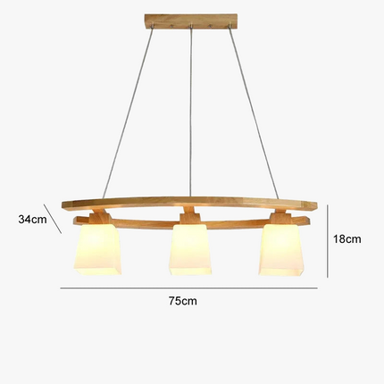 Suspension en bois style nordique japonais pour intérieur contemporain — LZ4X9M
