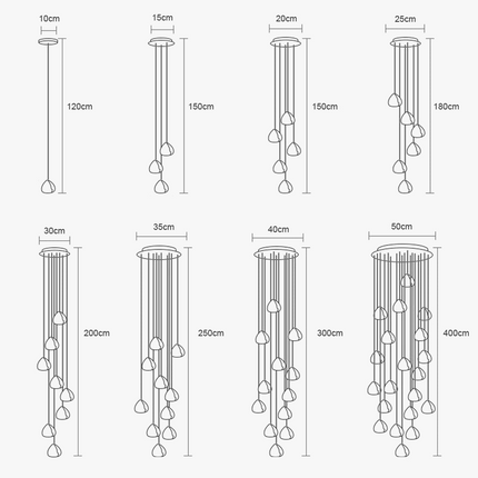 Suspension élégante en cristal pour éclairage moderne — LZ4X9P