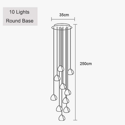 Suspension élégante en cristal pour éclairage moderne — LZ4X9P