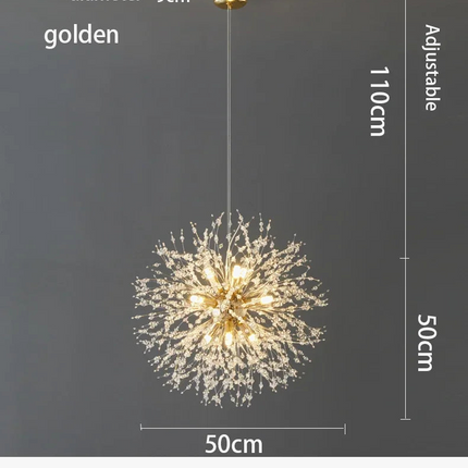 Suspension moderne en cristal motif étoile lumineuse — LZ4X9J