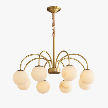 Suspension en cuivre et marbre naturel pour éclairage luxueux — LZ4X9T2