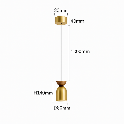 Suspension moderne en cuivre pour décoration personnalisée — LZ4X9M