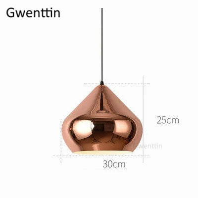 Suspension moderne en fer et cuivre avec miroir LED intégré — LZ4X9T