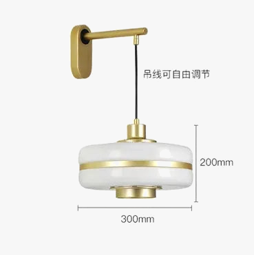 Suspension design industriel en métal doré pour intérieur — LZ4X9T2