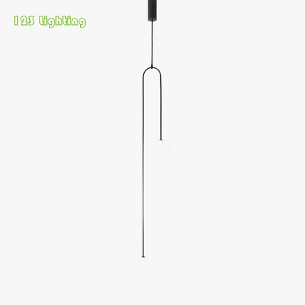 Suspension design en métal noir pour intérieur contemporain — LZ4X9M