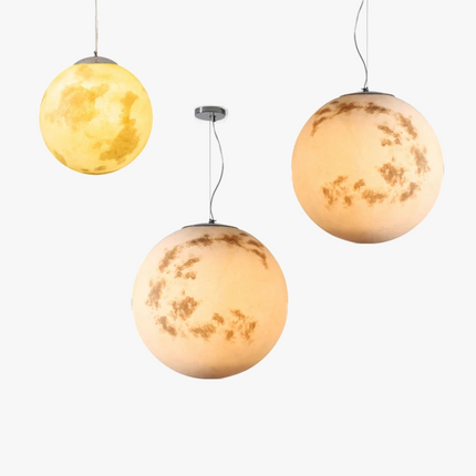 Suspension moderne LED en résine forme lune fantaisie — LZ4X9P