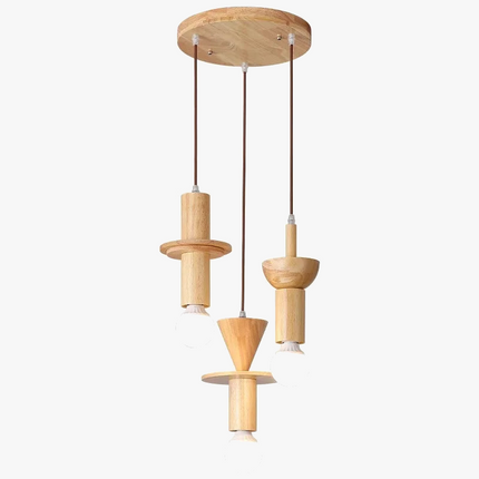 Suspension moderne en rondins style japonais pour intérieur élégant — LZ4X9P2Q