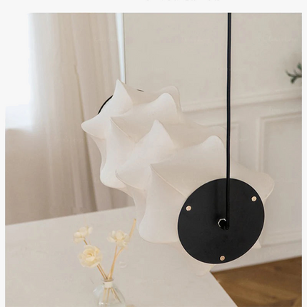Suspension LED moderne en soie style wabi-sabi — LZ4X9T2