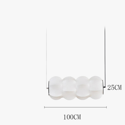 Suspension LED moderne en soie style wabi-sabi — LZ4X9T2