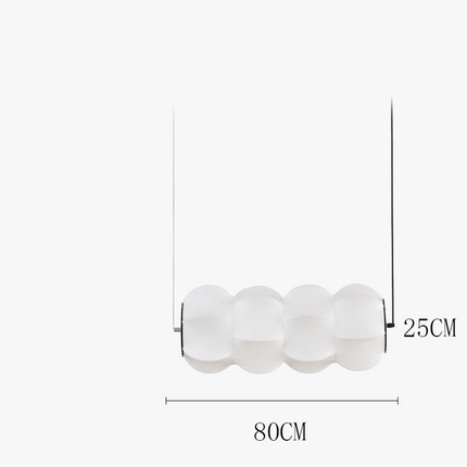 Suspension LED moderne en soie style wabi-sabi — LZ4X9T2