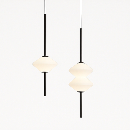Suspension moderne en verre avec câble métallique ajustable — LZ4X9P