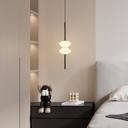 Suspension moderne en verre avec câble métallique ajustable — LZ4X9P
