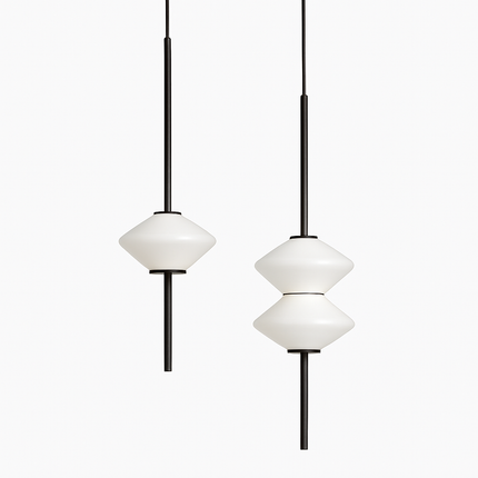 Suspension moderne en verre avec câble métallique ajustable — LZ4X9P