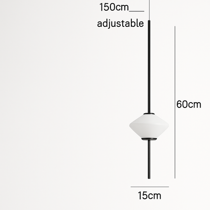 Suspension moderne en verre avec câble métallique ajustable — LZ4X9P