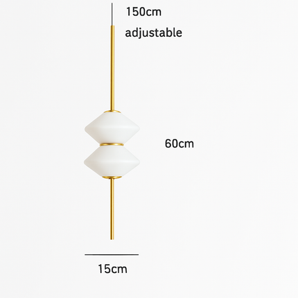 Suspension moderne en verre avec câble métallique ajustable — LZ4X9P