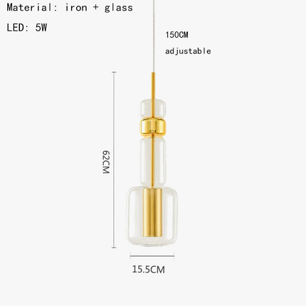 Suspension moderne en verre avec luminaires métal doré et noir — LZ4X9T2