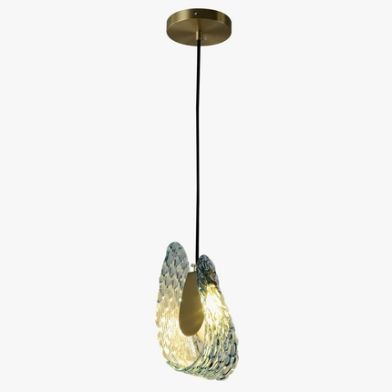 Suspension en verre décor floral moderne — LZ4X9P2