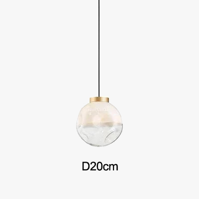 Suspension en verre translucide à bulles semi-givrées moderne — LZ4X9P