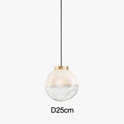 Suspension en verre translucide à bulles semi-givrées moderne — LZ4X9P
