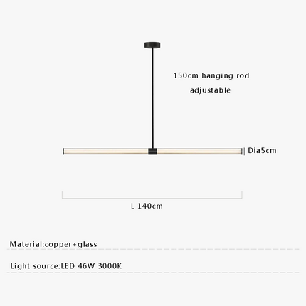 suspension moderne en verre de cuivre luxueuse