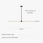 L 120 cm / Argent / Lumière blanche