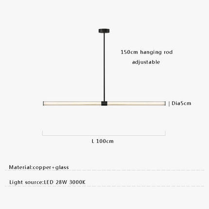 suspension moderne en verre de cuivre luxueuse