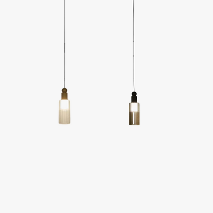 Suspension moderne en verre et cuivre avec cordons interchangeables — LZ4N7Q2F