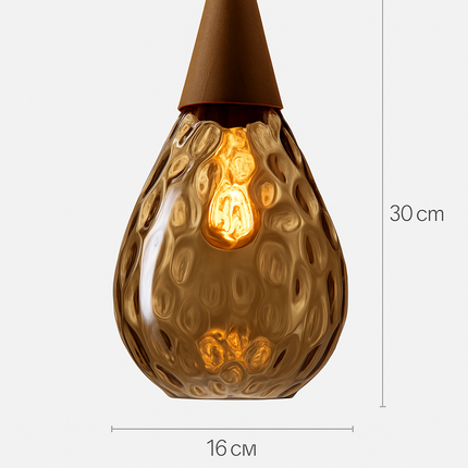 Suspension décorative moderne en verre gouttes d'eau — LZ4X9M