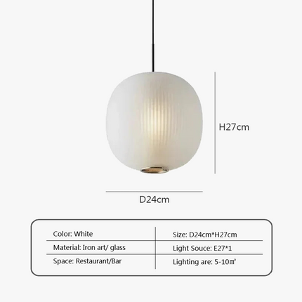 Suspension ronde moderne en verre pour divers espaces — LZ4G7XQ