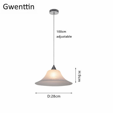 Suspension en verre style chapeau de paille pour décoration intérieure — LZ4X9M