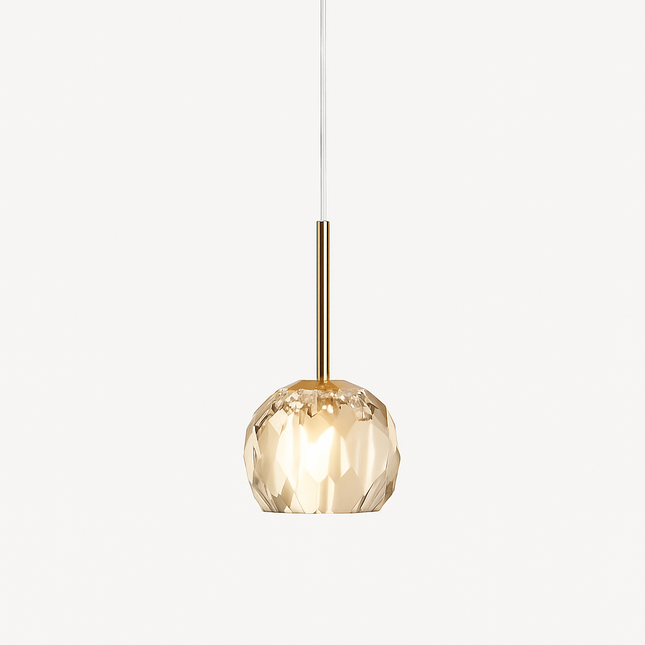 Suspension moderne LED avec abat-jour en cristal Ansley