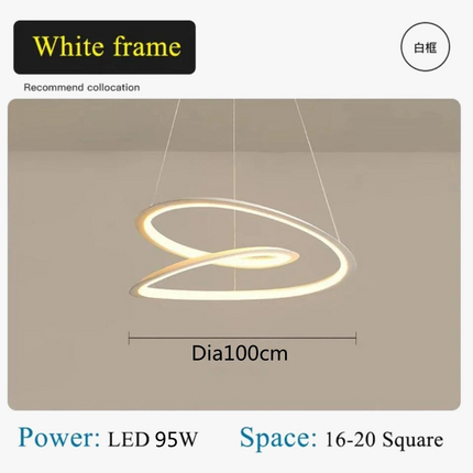 Suspension LED moderne avec anneau doré pour intérieur — LZ4X9P