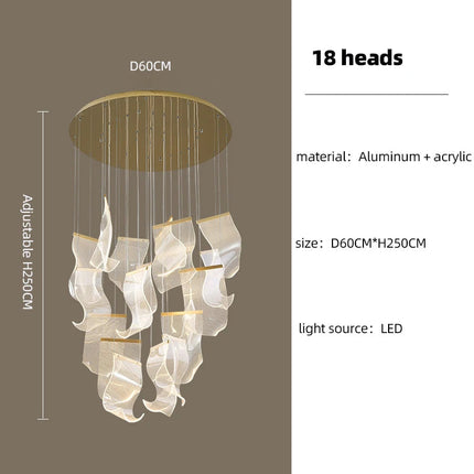 Suspension LED moderne avec éclairage acrylique profilé — LZ4X9T2