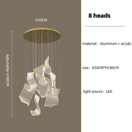 Suspension LED moderne avec éclairage acrylique profilé — LZ4X9T2