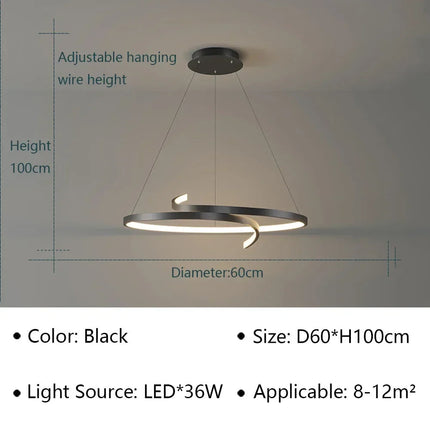 Suspension LED moderne pour éclairage et décoration intérieure — LZ4X9P