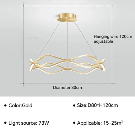 Suspension LED moderne pour décoration intérieure élégante et luxueuse — LZ4X9P