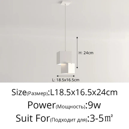 suspension moderne simple avec éclairage créatif led