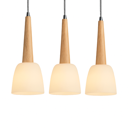 Suspension moderne en bois avec support LED GZMJ — LZ4X9P2Q