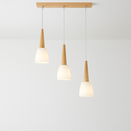 Suspension moderne en bois avec support LED GZMJ — LZ4X9P2Q