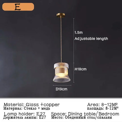 Suspension nordique moderne en verre pour décoration de restaurant — LZ4X9P