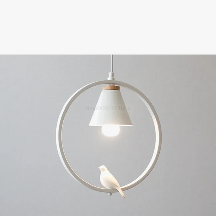 suspension modernes nordiques avec suspension oiseau led