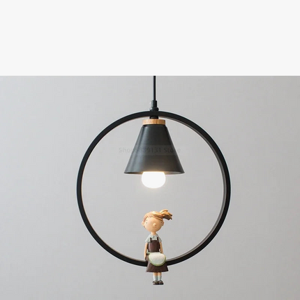 suspension modernes nordiques avec suspension oiseau led