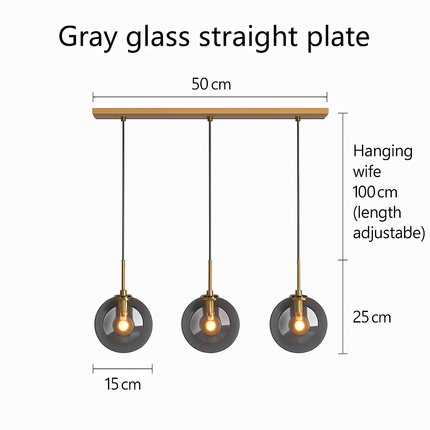 Suspension LED moderne en verre style nordique pour intérieur — LZ4D7Q9