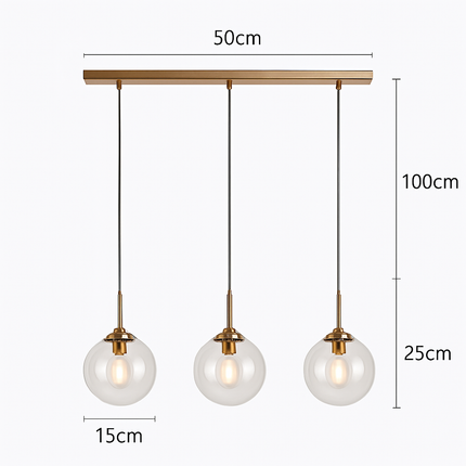 Suspension LED moderne en verre style nordique pour intérieur — LZ4D7Q9